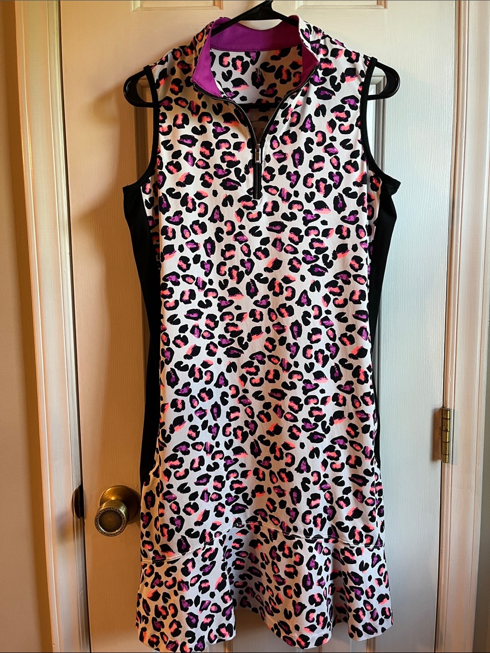 Tail Leopard Print Sleeveless Midi Dress